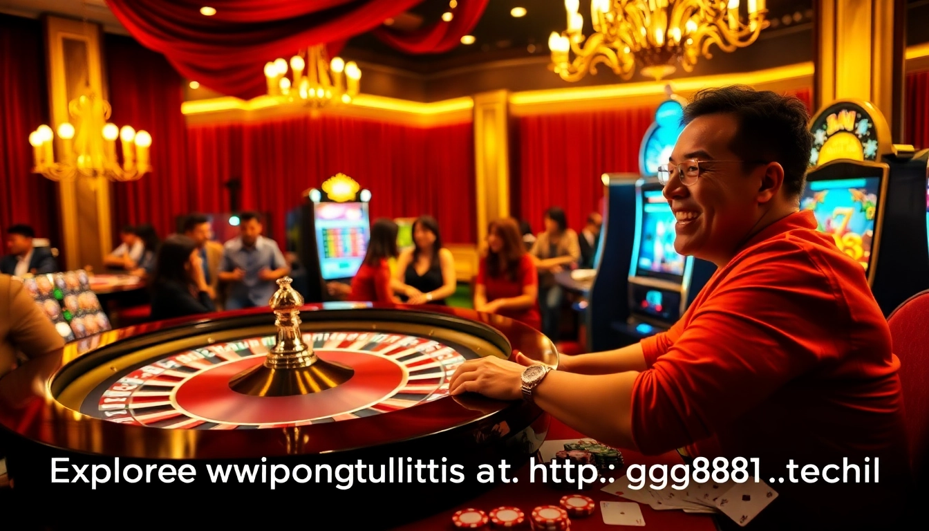 Experience the thrill of winning at a bustling casino with opportunities from https://gg88.tech/ amidst roulette tables and slot machines.